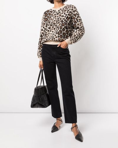 Jersey leopardo de tela jersey Khaite marrón