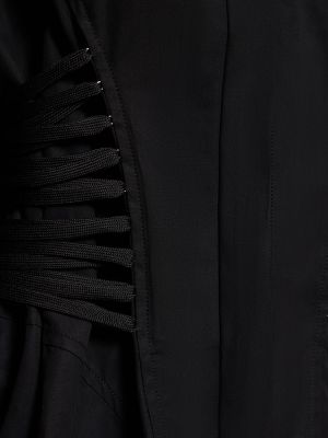Sukienka mini bawełniana Mugler czarna