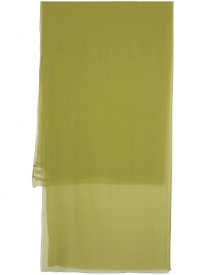 Průsvitný hedvábný šál Alberta Ferretti zelený
