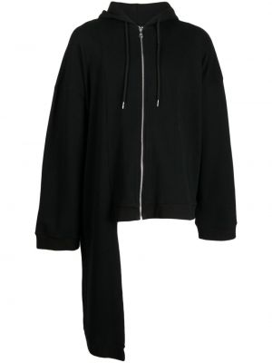 Asimetrična jakna s kapuco Natasha Zinko črna