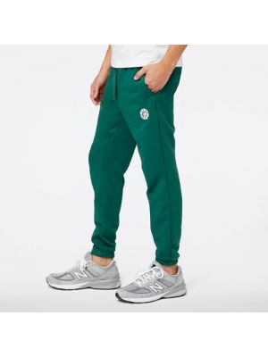 Pantalon en polaire en coton New Balance vert