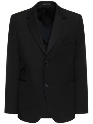 Volnena jakna z zadrgo Yohji Yamamoto črna