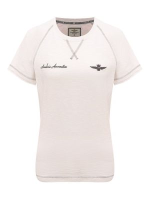 Хлопковая футболка Aeronautica Militare белая