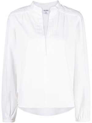 Риза с v-образно деколте Filippa K бяло