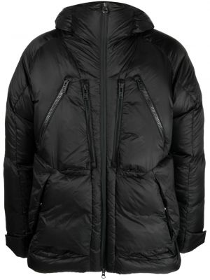 Pérový kabát na zips s kapucňou Colmar čierna