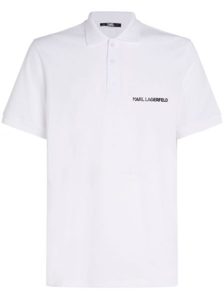 Poloshirt mit print Karl Lagerfeld weiß