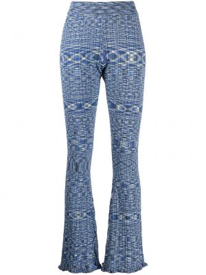 Плетени панталон с принт Holzweiler синьо