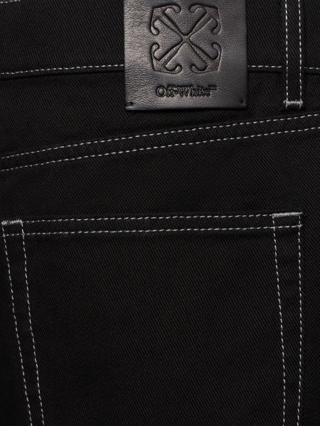 Pamučne kratke traper hlače Off-white crna