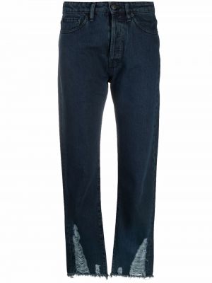 Obnosené džínsy 3x1 modrá