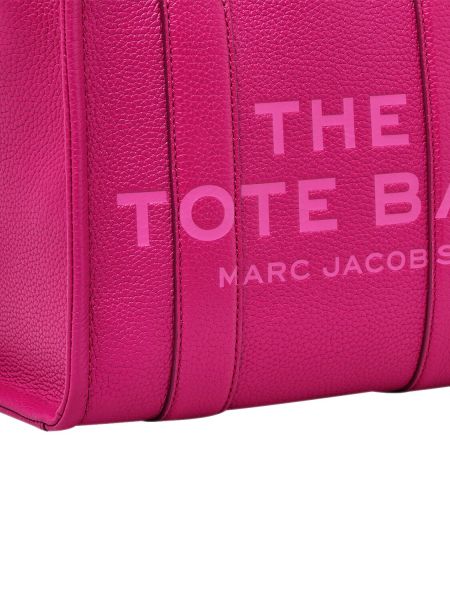 Kožená shopper kabelka Marc Jacobs růžová
