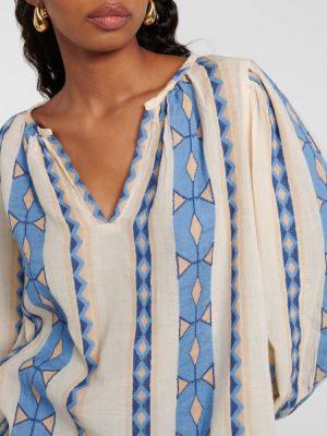 Samt bluse aus baumwoll mit print Velvet