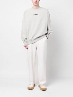 Sweatshirt aus baumwoll mit print Jil Sander grau