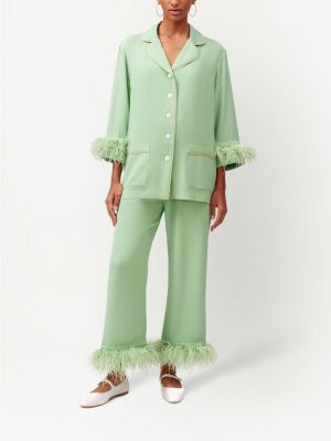 Pyjama mit federn Sleeper grün