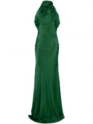 Jedwabna sukienka koktajlowa Rachel Gilbert zielona