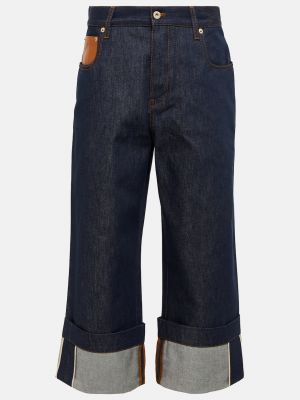 Укороченные джинсы с высокой посадкой LOEWE синий