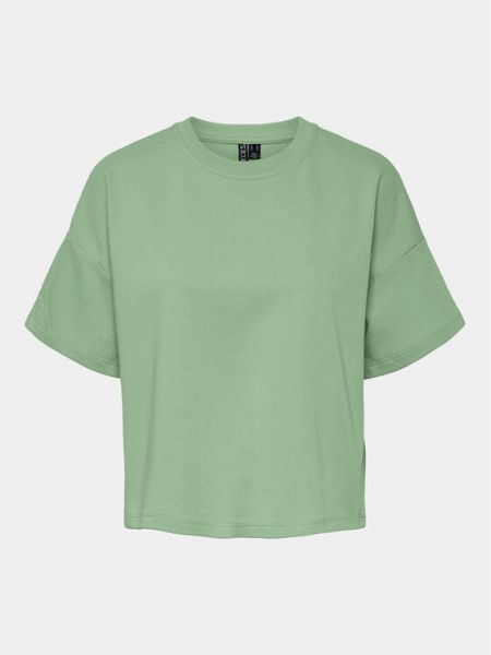 Relaxed fit marškinėliai Pieces žalia
