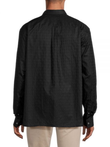 Жаккардовая клетчатая рубашка Ted Baker London черная