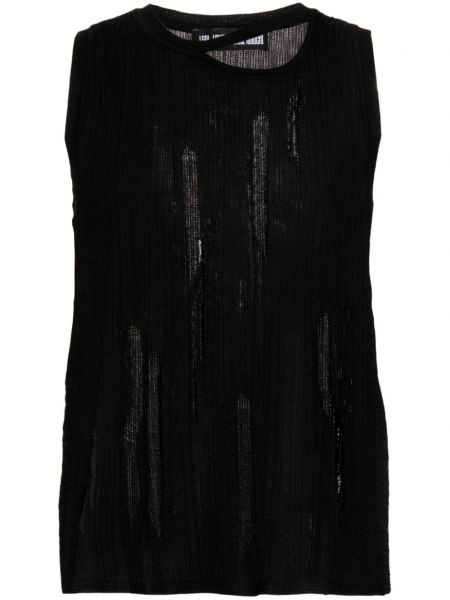 Πλεκτός πουλόβερ με φθαρμένο εφέ Lgn Louis Gabriel Nouchi μαύρο