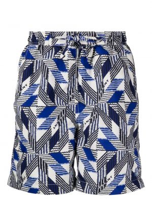 Pantaloni scurți cu imagine cu imprimeu geometric Marant alb