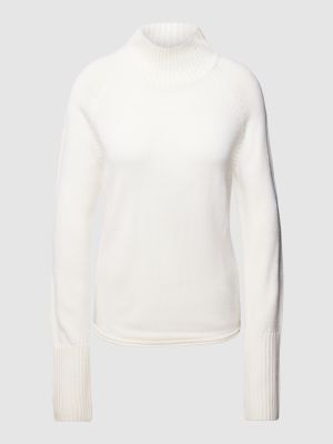 Dzianinowy sweter ze stójką Comma Casual Identity biały