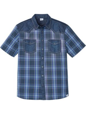 Рубашка с коротким рукавом John Baner Jeanswear синяя