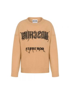 Sweter Moschino beżowy