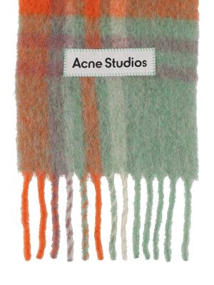 Bufanda de lana de alpaca de lana mohair Acne Studios naranja