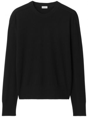 Volneni pulover Burberry črna