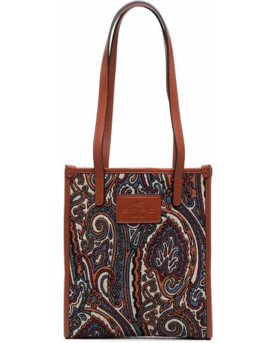 Jacquard paisley shoppingbag Etro brun