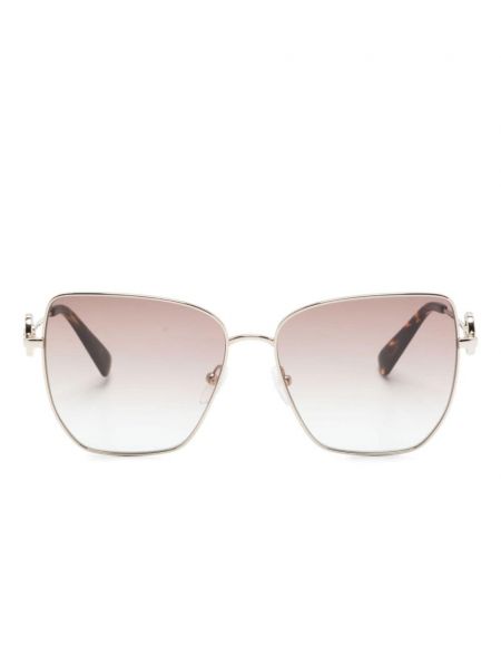 Okulary przeciwsłoneczne oversize Longchamp złote