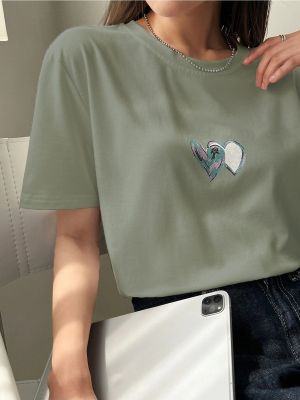 Oversize t-krekls ar apdruku ar sirsniņām K&h Twenty-one