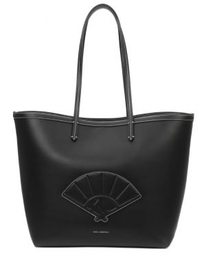 Кожаная сумка Karl Lagerfeld черная
