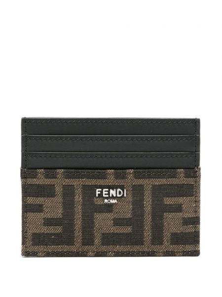 Usnjena denarnica iz žakarda Fendi