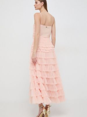 Sukienka midi plisowana Twinset różowa