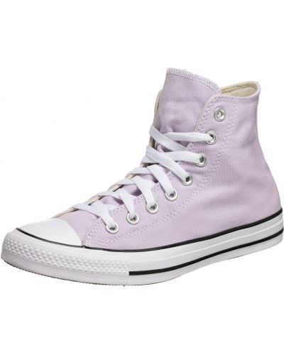 CONVERSE Členkové tenisky 'Chuck Taylor All Star'  čierna / biela / pastelovo fialová