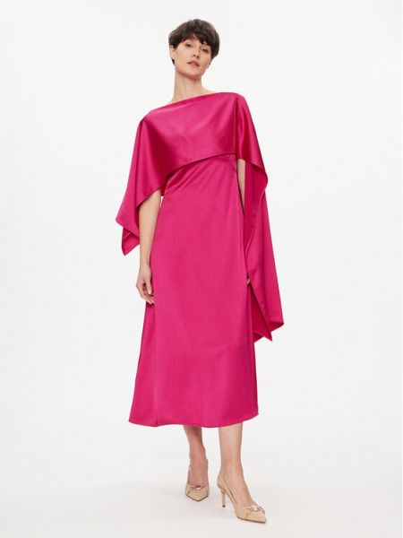Κοκτέιλ φόρεμα Weekend Max Mara ροζ