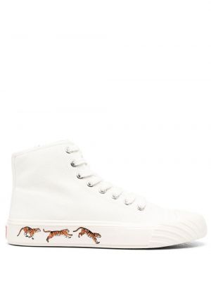 Sneakers με κορδόνια με σχέδιο με δαντέλα Kenzo λευκό