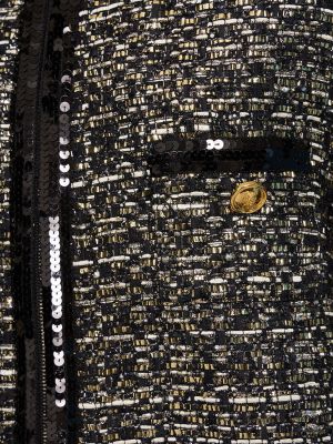 Palton din tweed Giambattista Valli negru