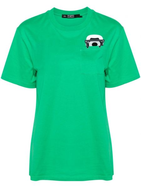 T-shirt à imprimé Karl Lagerfeld vert