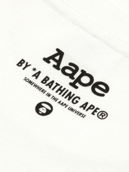 T-shirt aus baumwoll mit print Aape By *a Bathing Ape® weiß