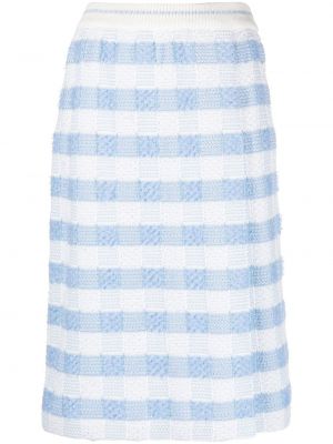 Kostkované pouzdrová sukně Thom Browne - modrá