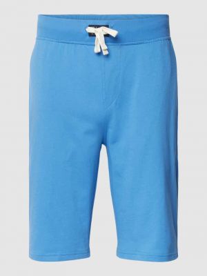 Dzianinowe szorty slim fit bawełniane Polo Ralph Lauren Underwear błękitne