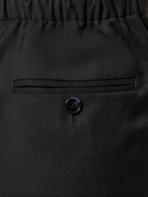 Halszálkás laza szabású alacsony derekú nadrág Acne Studios fekete