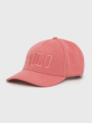 Čepice s aplikacemi Polo Ralph Lauren růžový