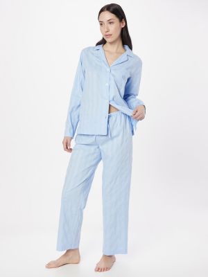 Pizsama Lauren Ralph Lauren világoskék