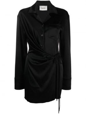 Marškininė suknelė satininis Nanushka juoda