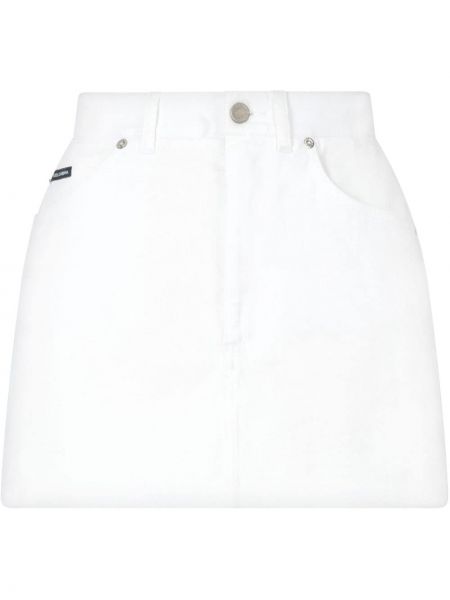 Falda de cintura alta Dolce & Gabbana blanco