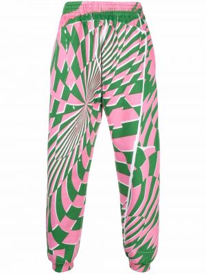 Pantaloni con motivo geometrico con motivo a stelle Stella Mccartney verde