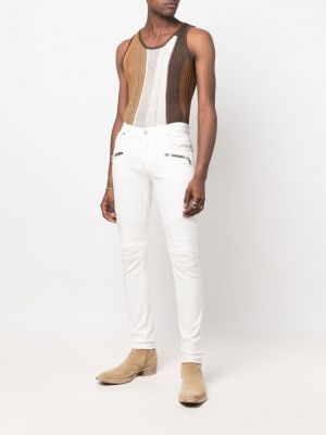 Jeans skinny Balmain blanc