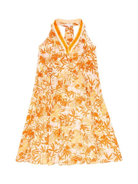 Floral bomull dress for jenter Poupette St Barth Kids gul